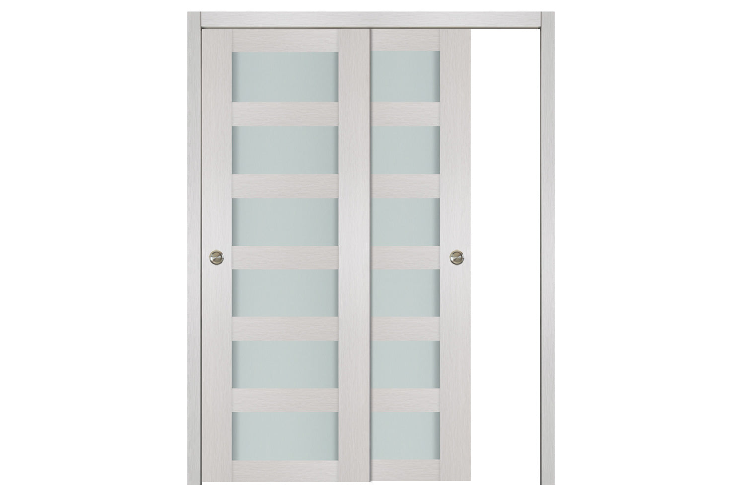 Nova 6 Lite White Wenge Wood Laminated Modern Interior Door - Bypass Door