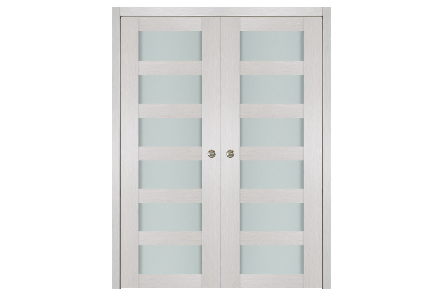 Nova 6 Lite White Wenge Wood Laminated Modern Interior Door - Double Pocket