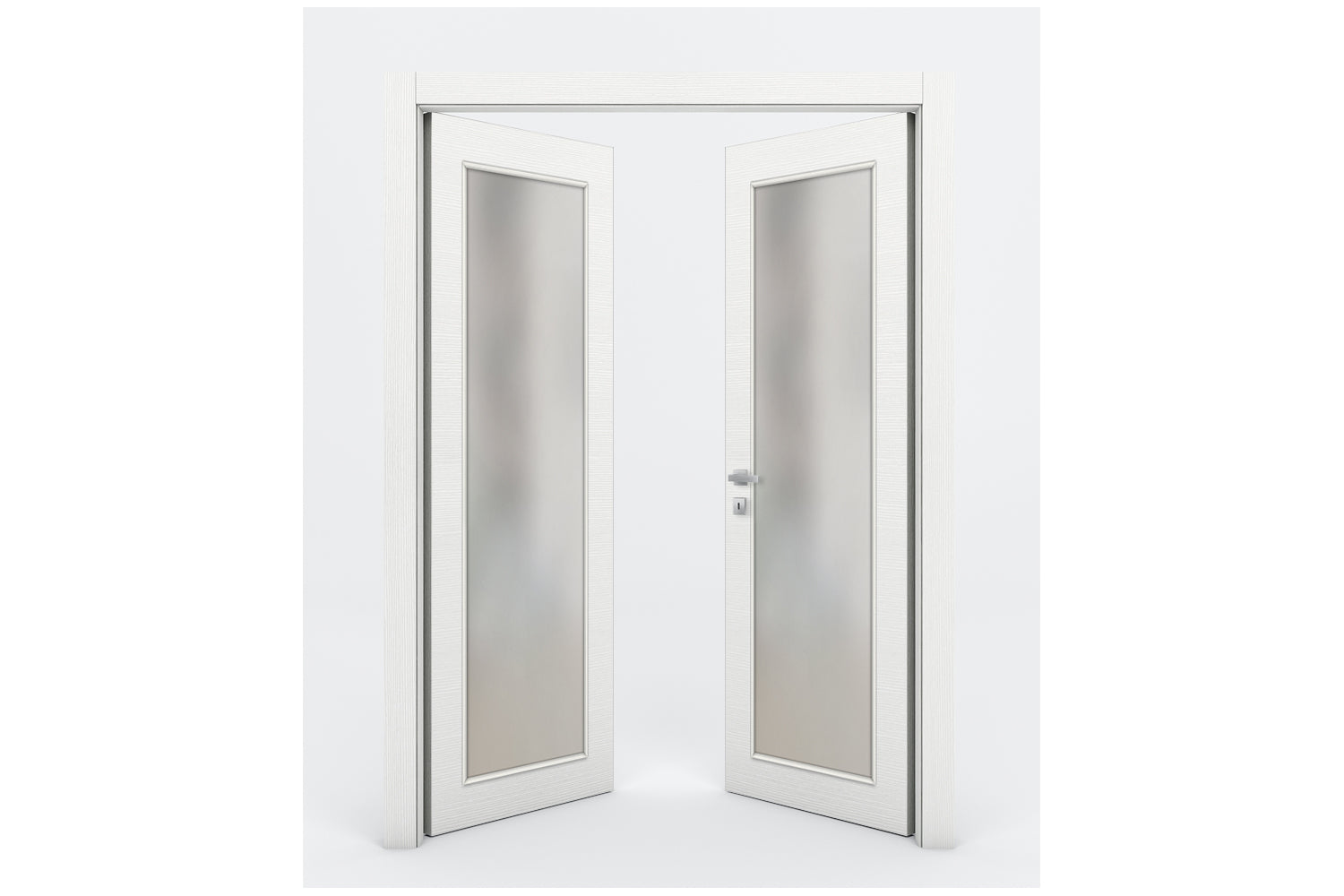Nova Braga 1 Lite Bianco Matrix Laminated Modern Interior Door  - Double Door