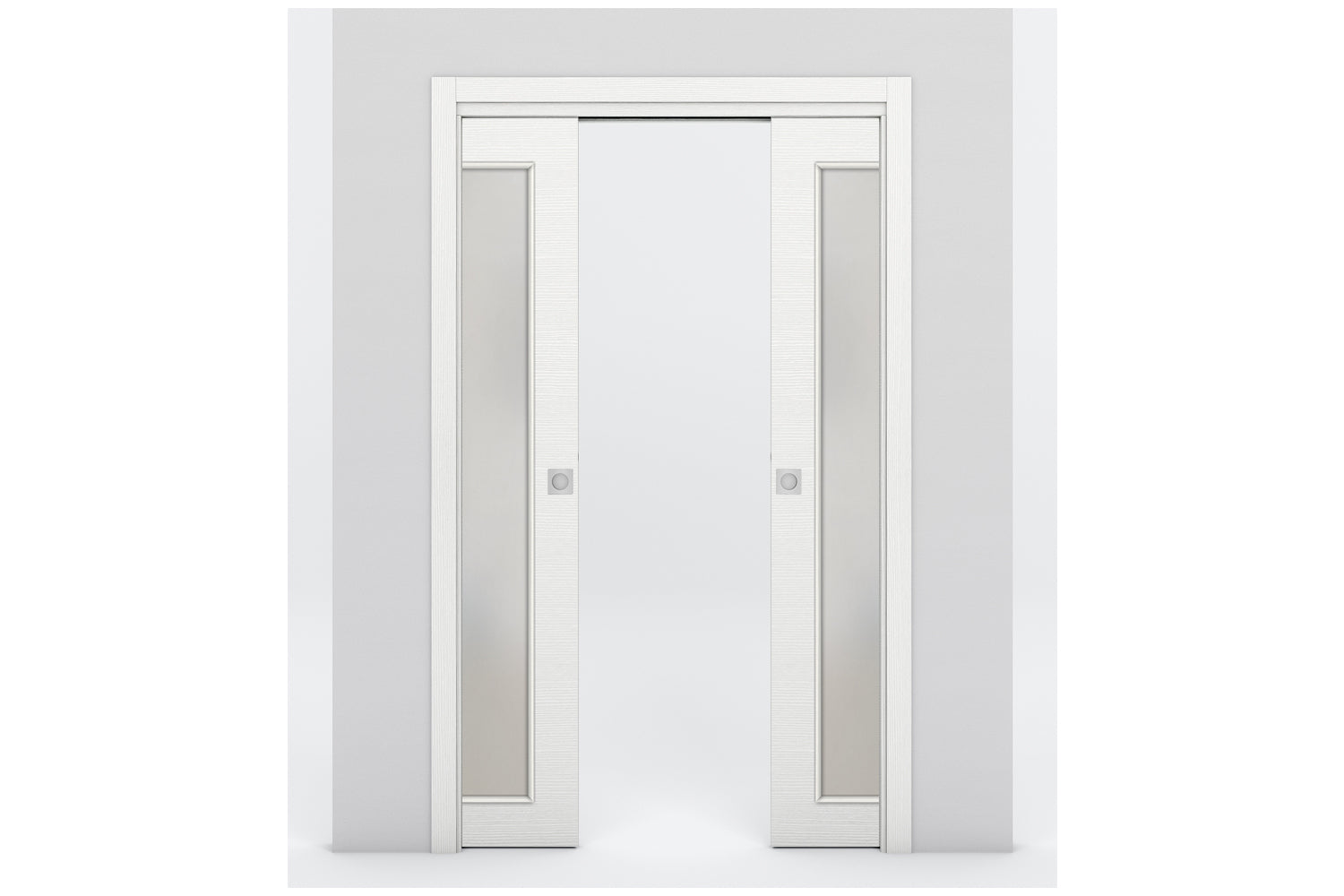 Nova Braga 1 Lite Bianco Matrix Laminated Modern Interior Door  - Double Pocket