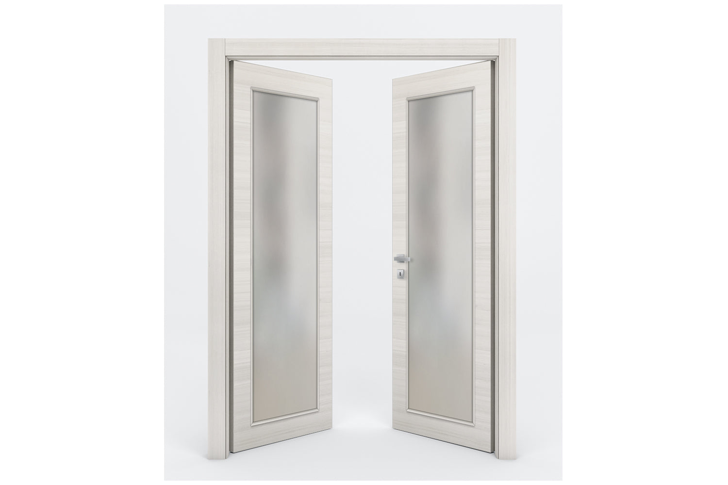 Nova Braga 1 Lite Crema Matrix Laminated Modern Interior Door - Double Door