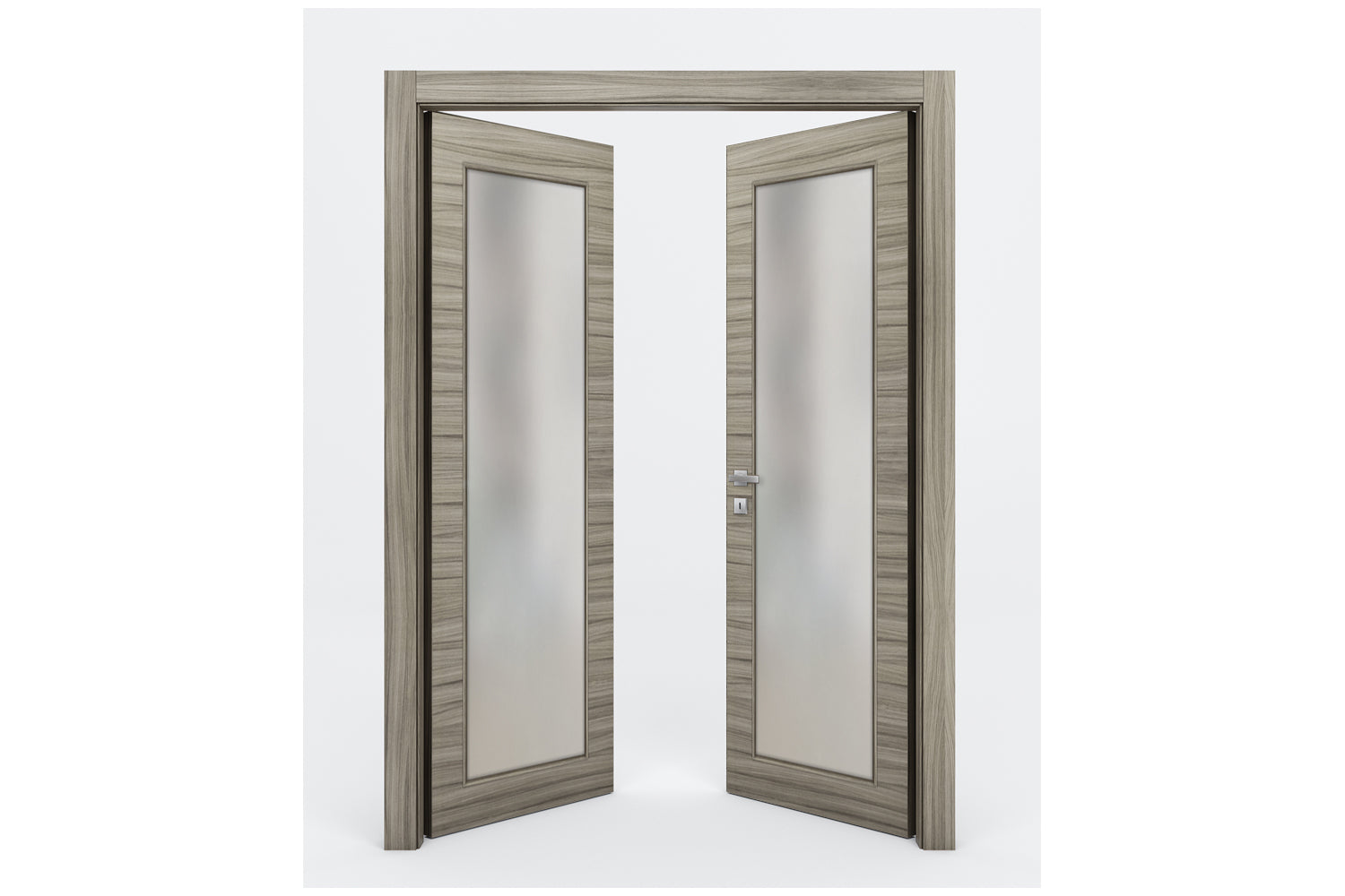Nova Braga 1 Lite Palissandro Matrix Laminated Modern Interior Door - Double Door