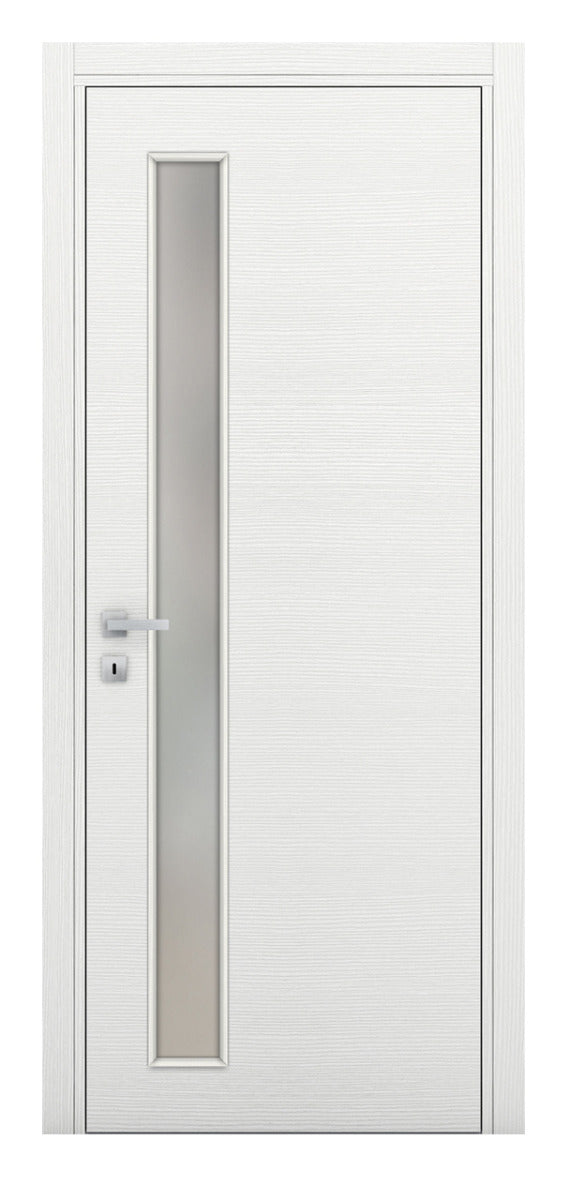 Nova Braga 1 Lite V Bianco Matrix Laminated Modern Interior Door