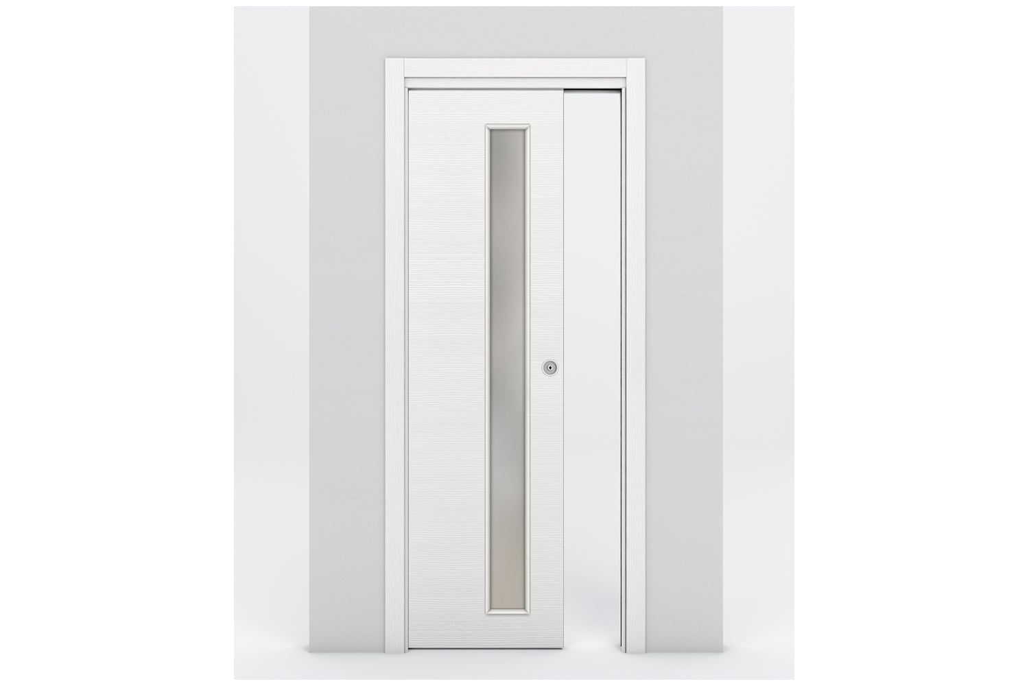 Nova Braga 1 Lite V Bianco Matrix Laminated Modern Interior Door - Single Pocket
