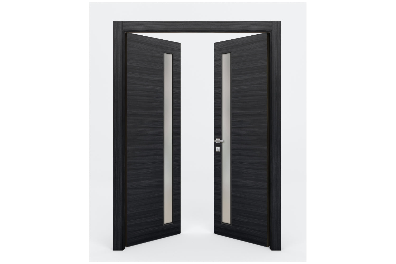 Nova Braga 1 Lite V Blu Matrix Laminated Modern Interior Door - Double Door