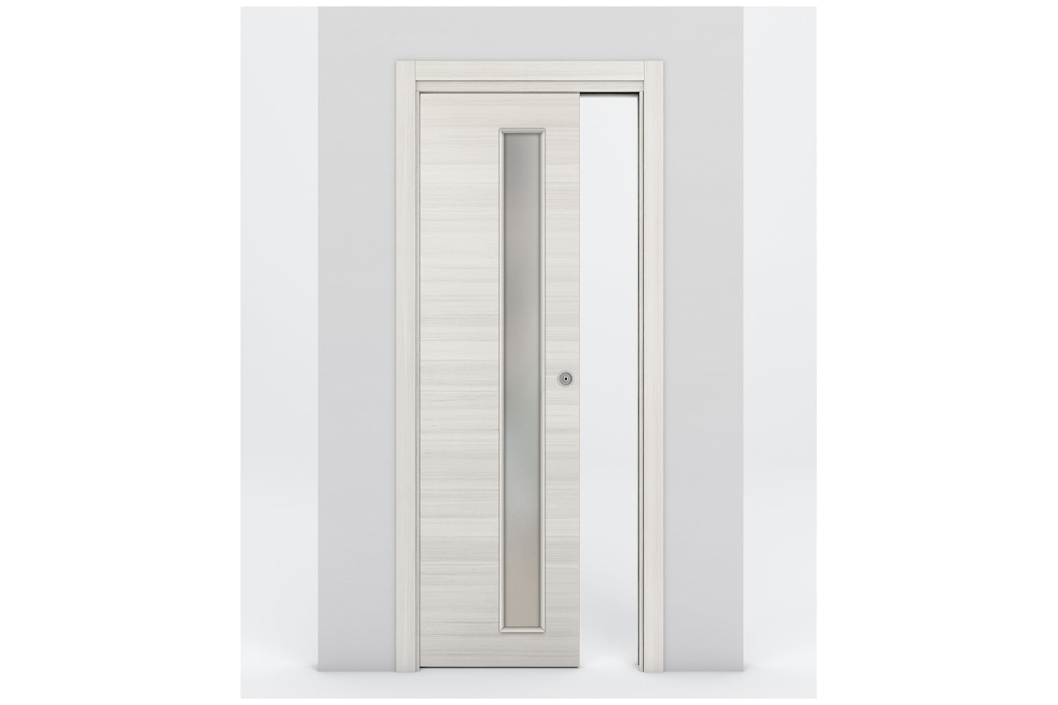Nova Braga 1 Lite V Crema Matrix Laminated Modern Interior Door - Single Pocket
