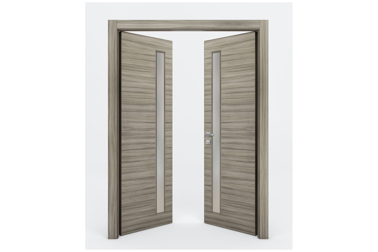Nova Braga 1 Lite V Palissandro Matrix Laminated Modern Interior Door - Double Door