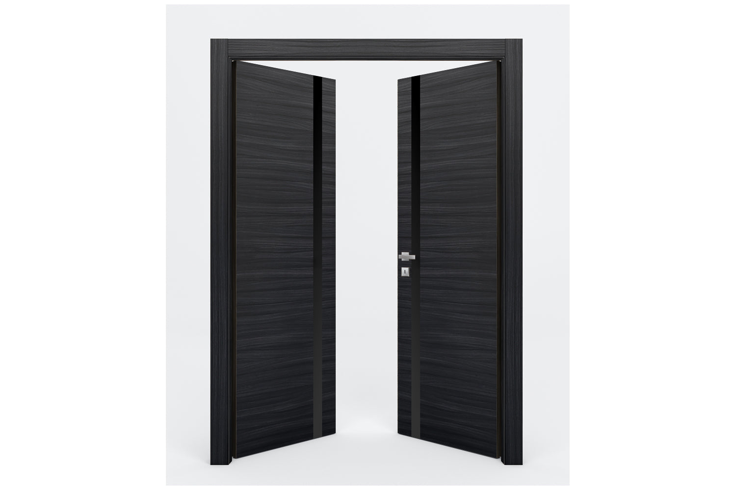 Nova Braga 1G Blu Matrix Laminated Modern Interior Door - Double Door