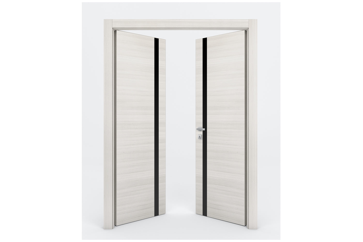 Nova Braga 1G Crema Matrix Laminated Modern Interior Door - Double Door