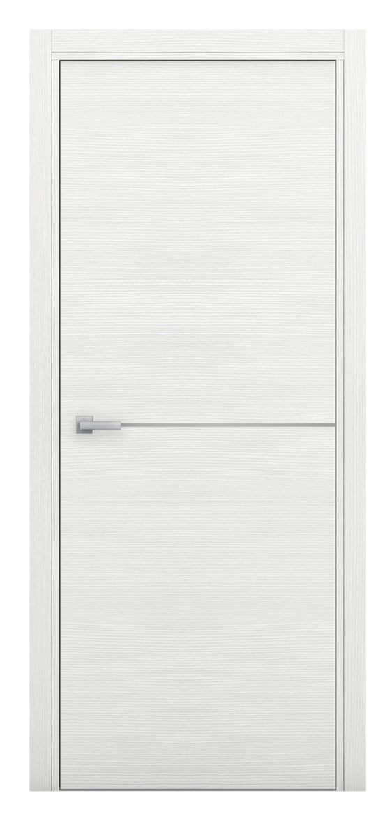 Nova Braga 1H Bianco Matrix Laminated Modern Interior Door