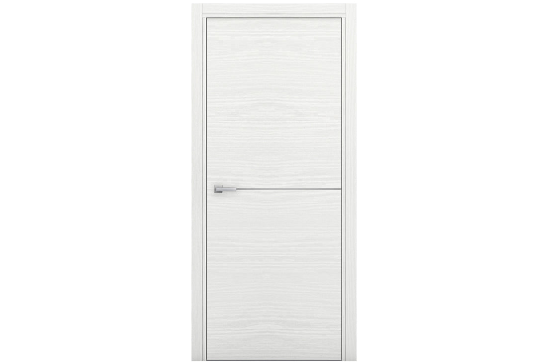 Nova Braga 1H Bianco Matrix Laminated Modern Interior Door - Single Door
