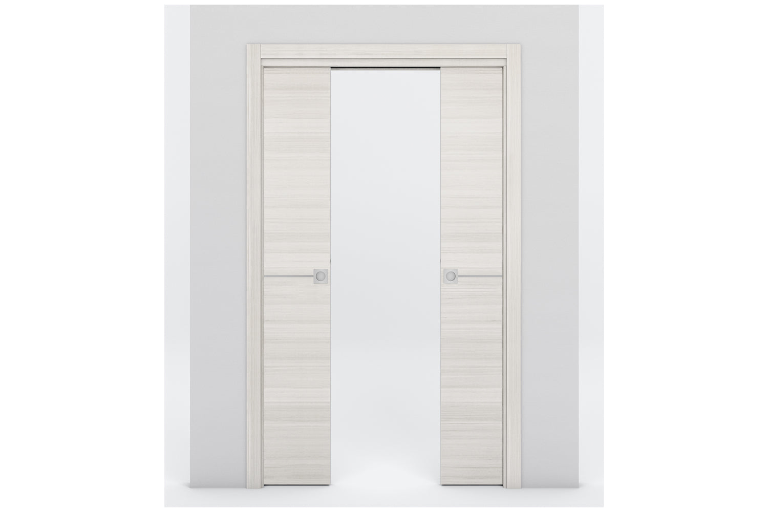 Nova Braga 1H Crema Matrix Laminated Modern Interior Door - Double Pocket