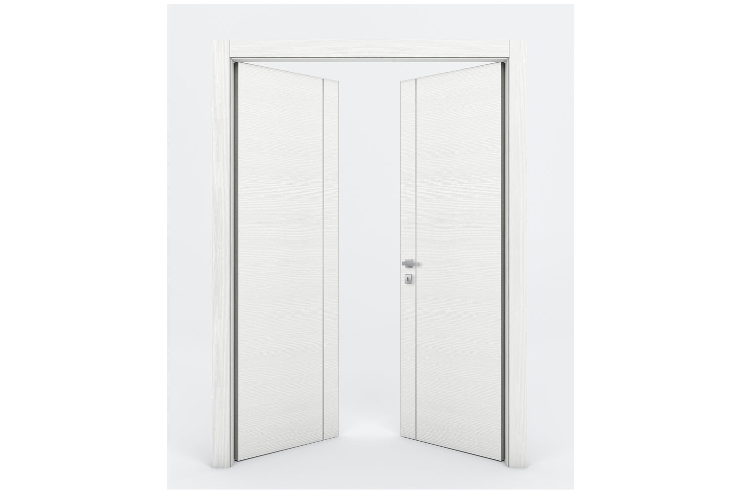 Nova Braga 1V Bianco Matrix Laminated Modern Interior Door - Double Door