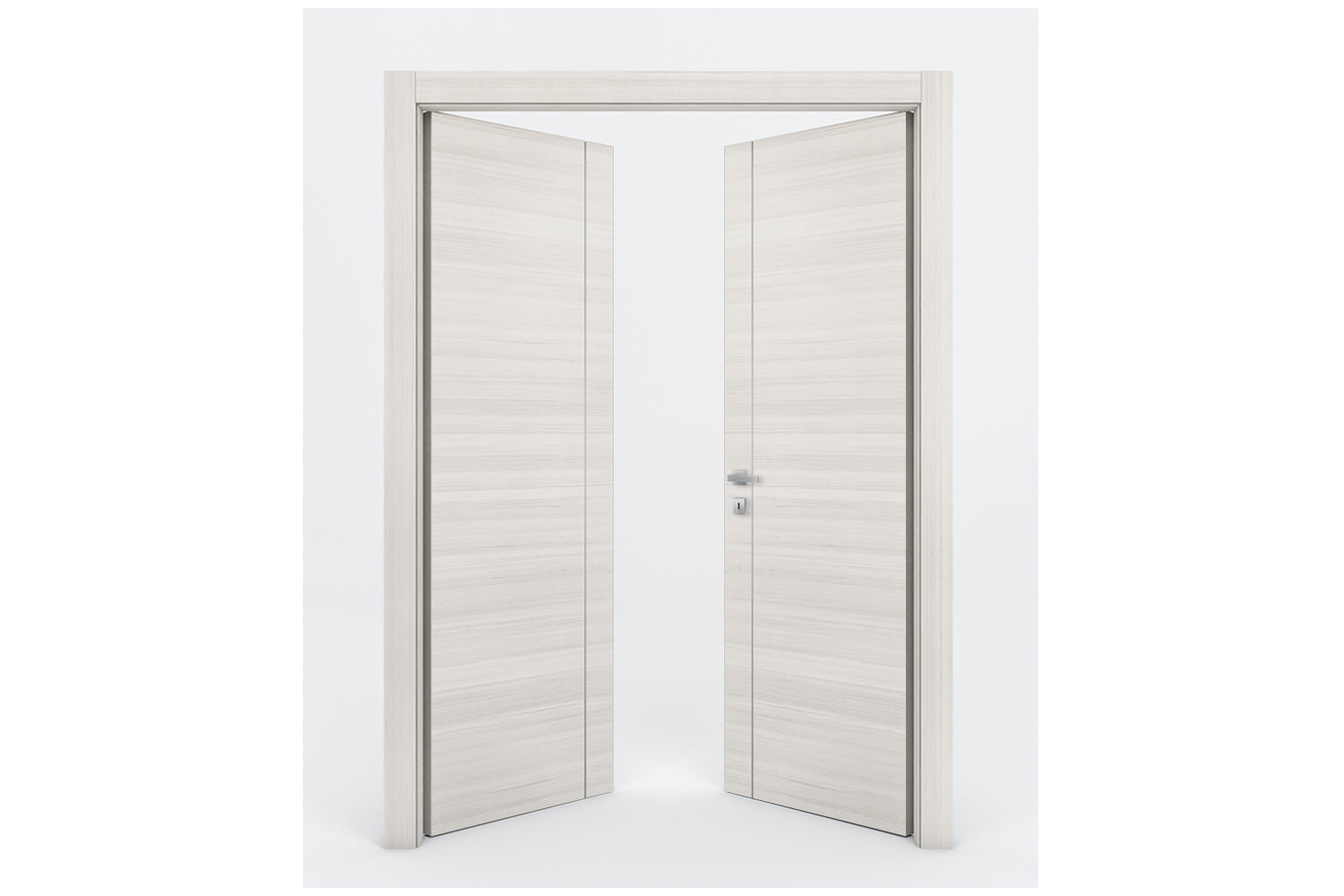Nova Braga 1V Crema Matrix Laminated Modern Interior Door - Double Door