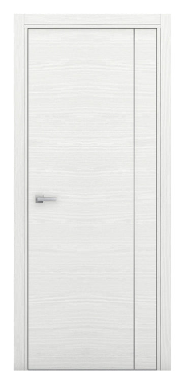 Nova Braga 1VR Bianco Matrix Laminated Modern Interior Door