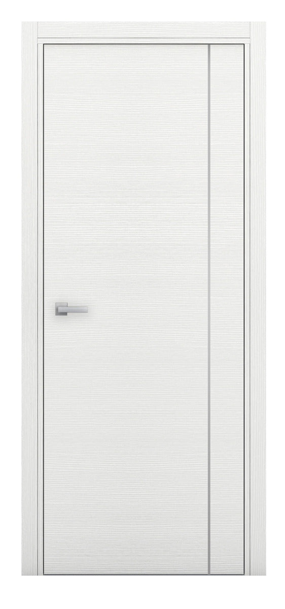 Nova Braga 1VR Bianco Matrix Laminated Modern Interior Door