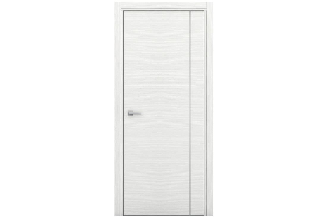 Nova Braga 1VR Bianco Matrix Laminated Modern Interior Door - Single Door