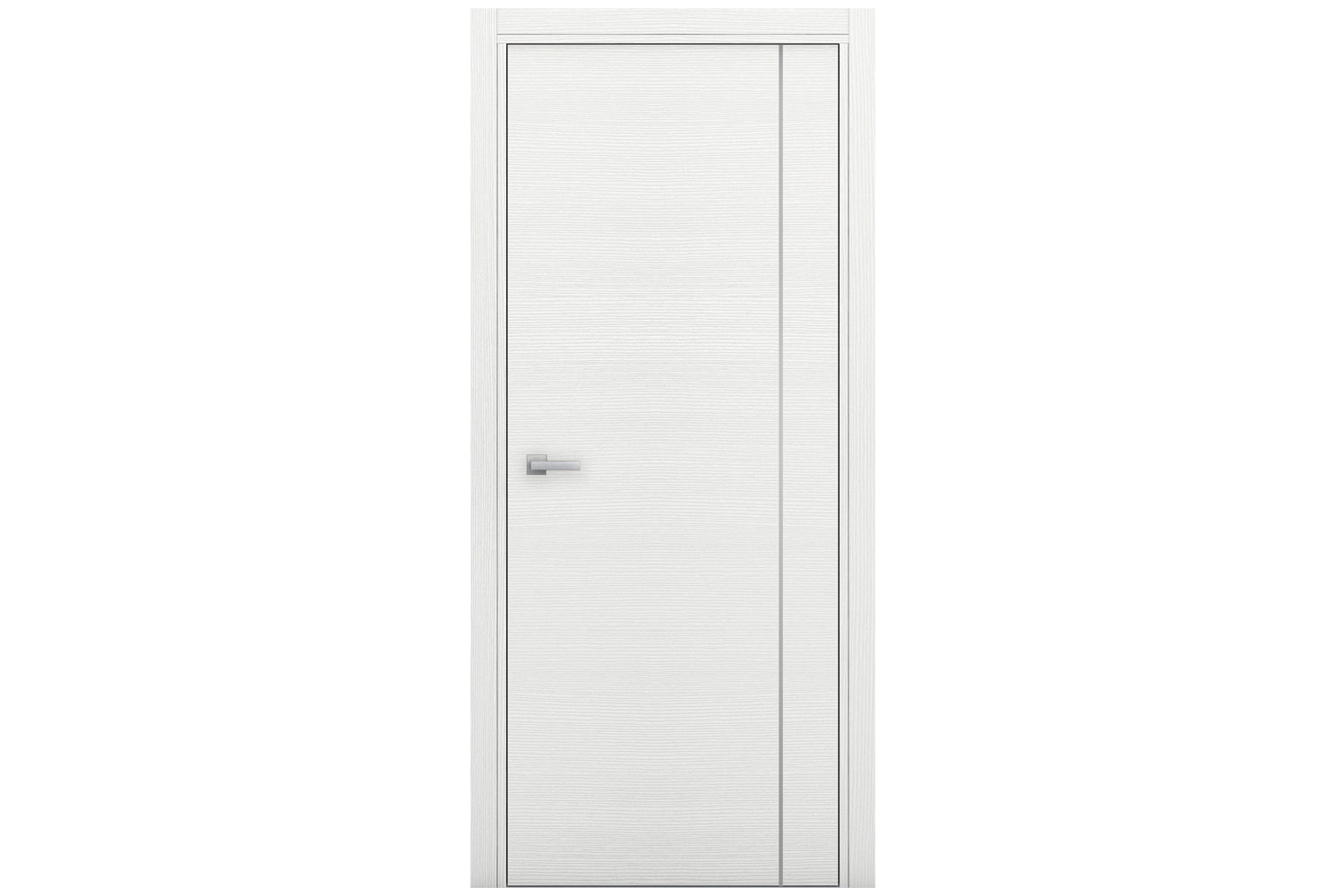 Nova Braga 1VR Bianco Matrix Laminated Modern Interior Door - Single Door
