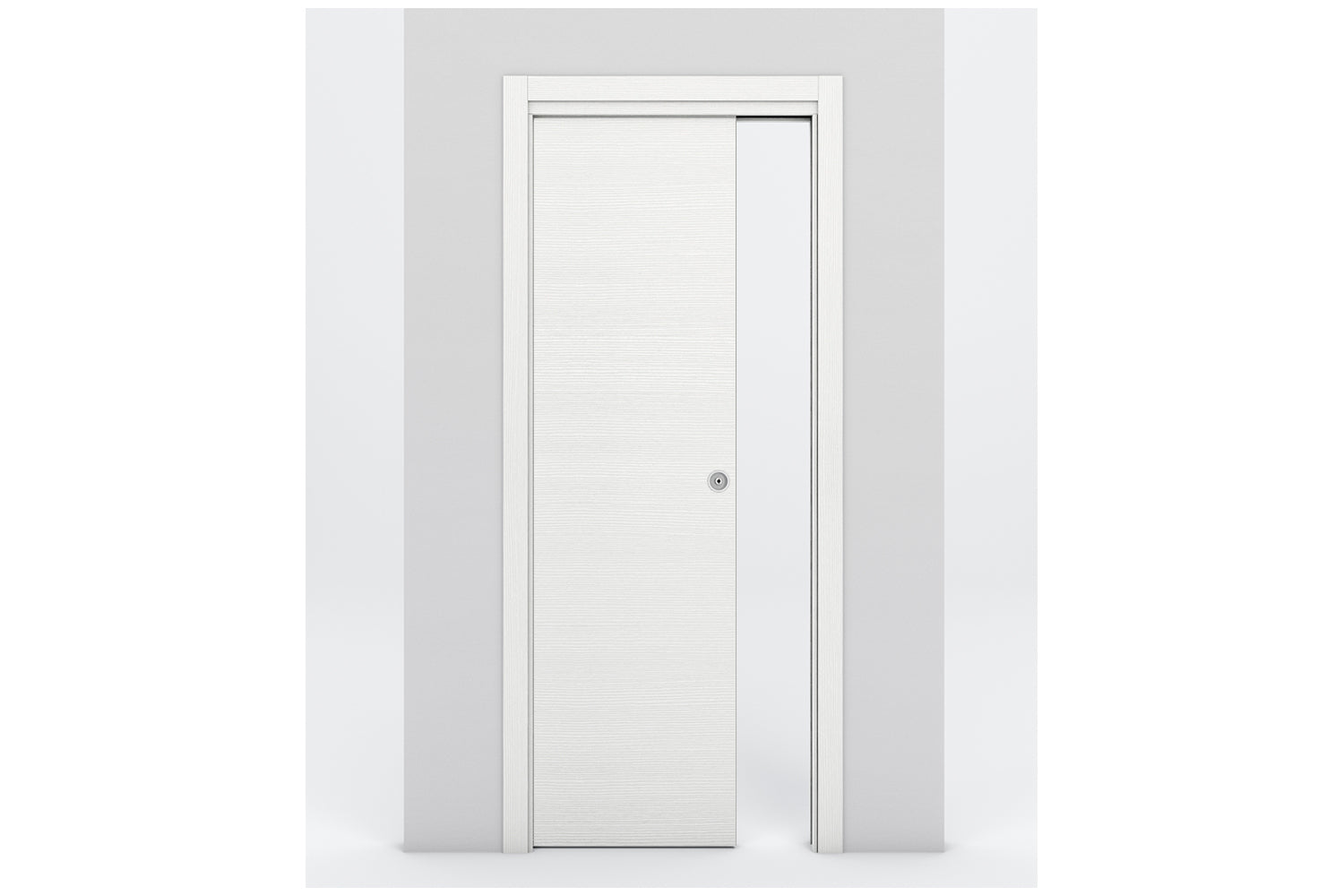 Nova Braga 1VR Bianco Matrix Laminated Modern Interior Door - Single Pocket