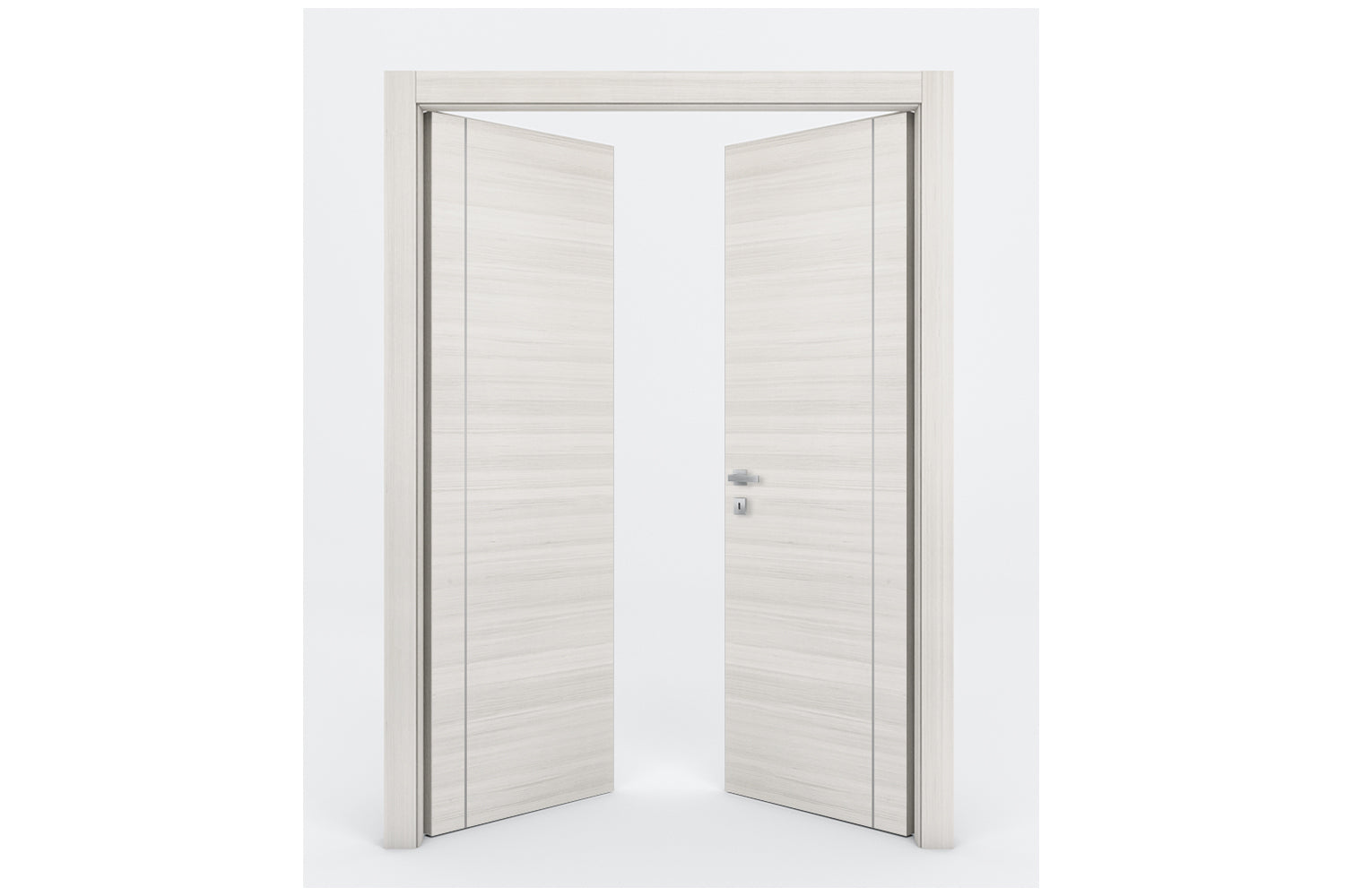 Nova Braga 1VR Crema Matrix Laminated Modern Interior Door - Double Door
