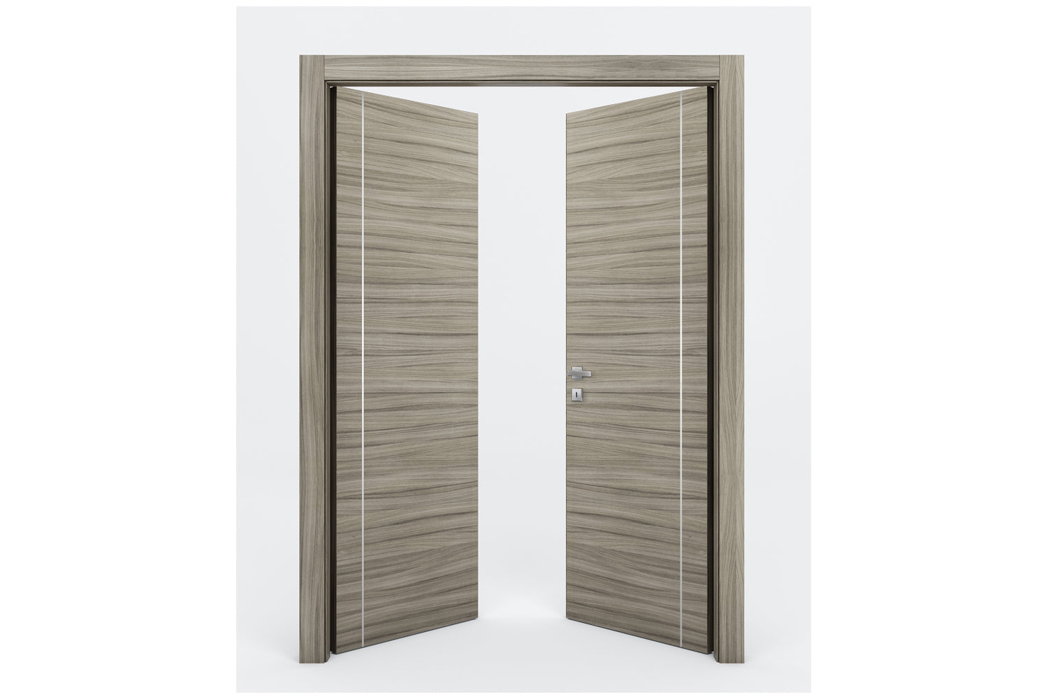 Nova Braga 1VR Palissandro Matrix Laminated Modern Interior Door - Double Door