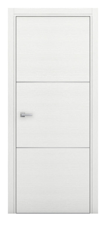 Nova Braga 2H Bianco Matrix Laminated Modern Interior Door