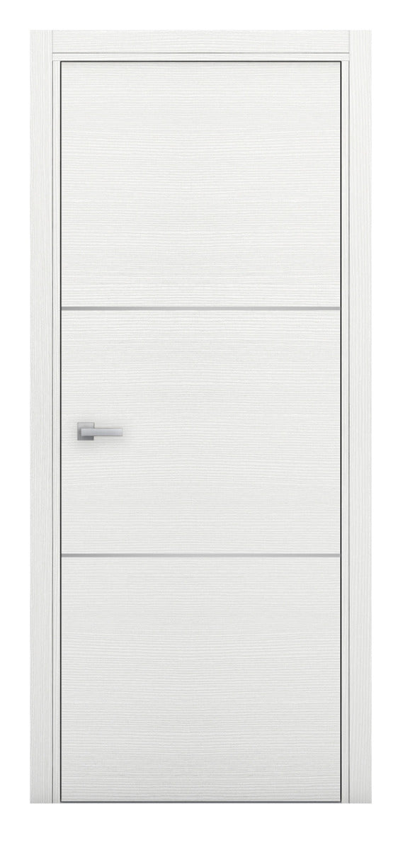 Nova Braga 2H Bianco Matrix Laminated Modern Interior Door