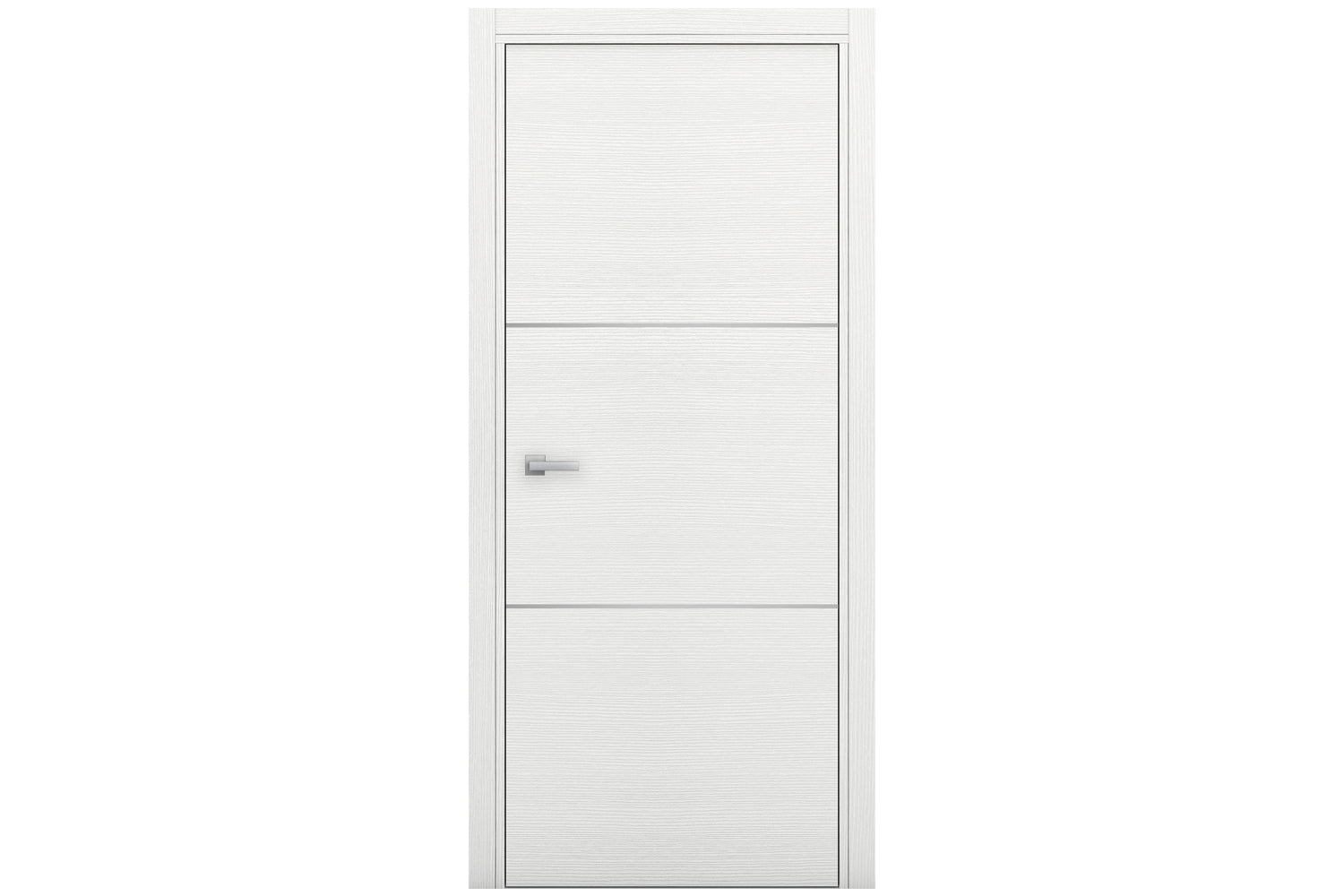 Nova Braga 2H Bianco Matrix Laminated Modern Interior Door - Single Door