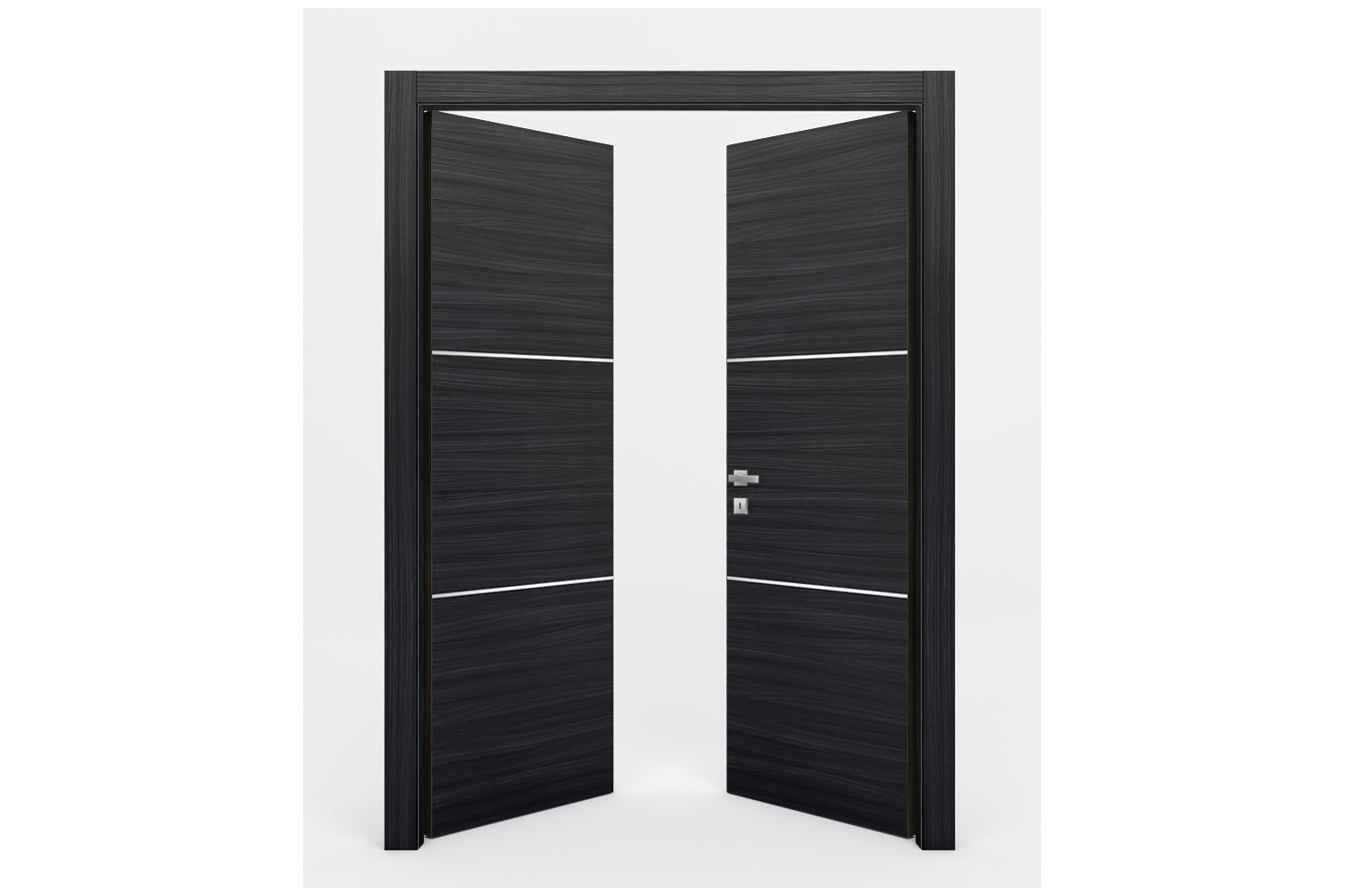 Nova Braga 2H Blu Matrix Laminated Modern Interior Door - Double Door