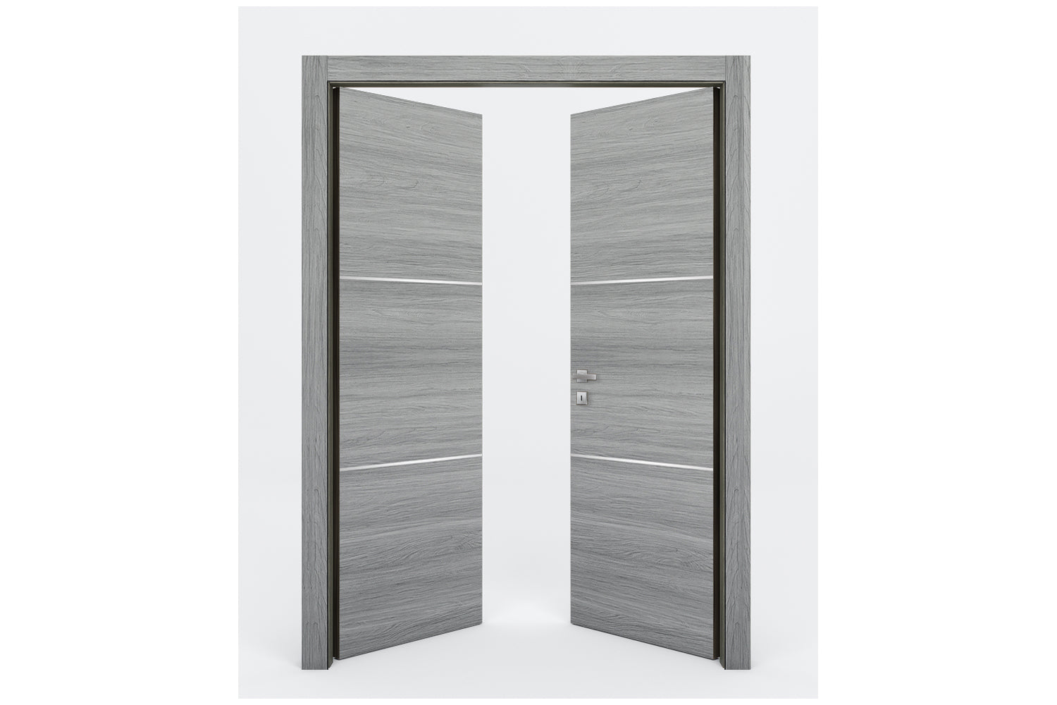 Nova Braga 2H Olmo Matrix Laminated Modern Interior Door - Double Door