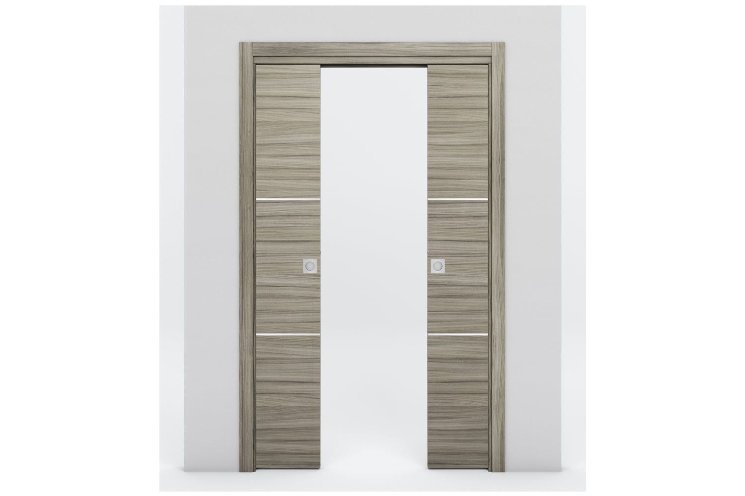 Nova Braga 2H Palissandro Matrix Laminated Modern Interior Door - Double Pocket