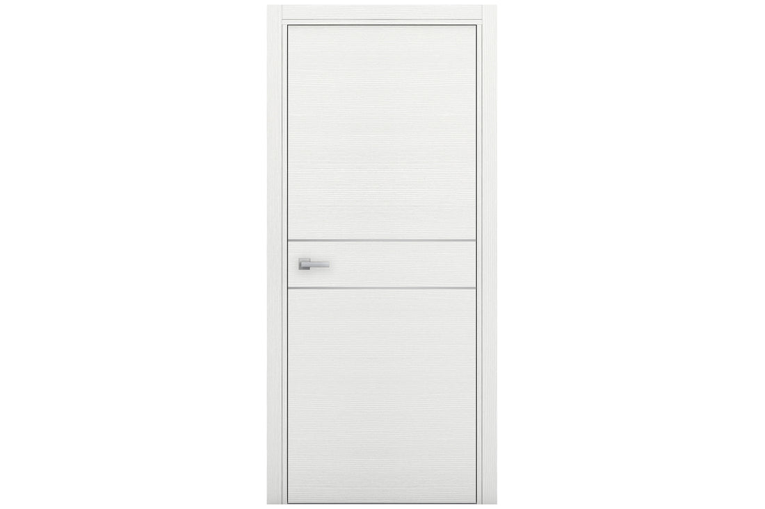 Nova Braga 2HC Bianco Matrix Laminated Modern Interior Door - Single Door