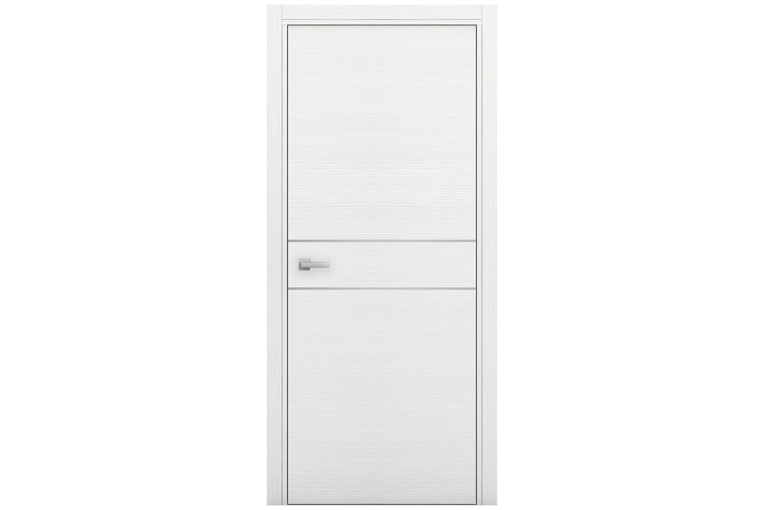 Nova Braga 2HC Bianco Matrix Laminated Modern Interior Door - Single Door