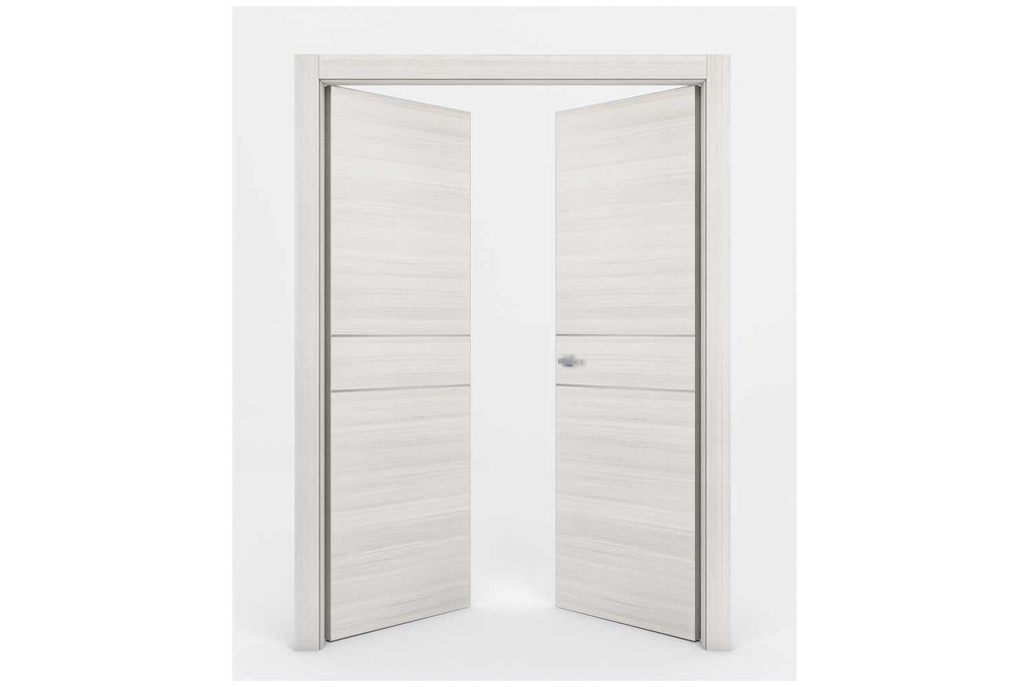 Nova Braga 2HC Crema Matrix Laminated Modern Interior Door - Double Door