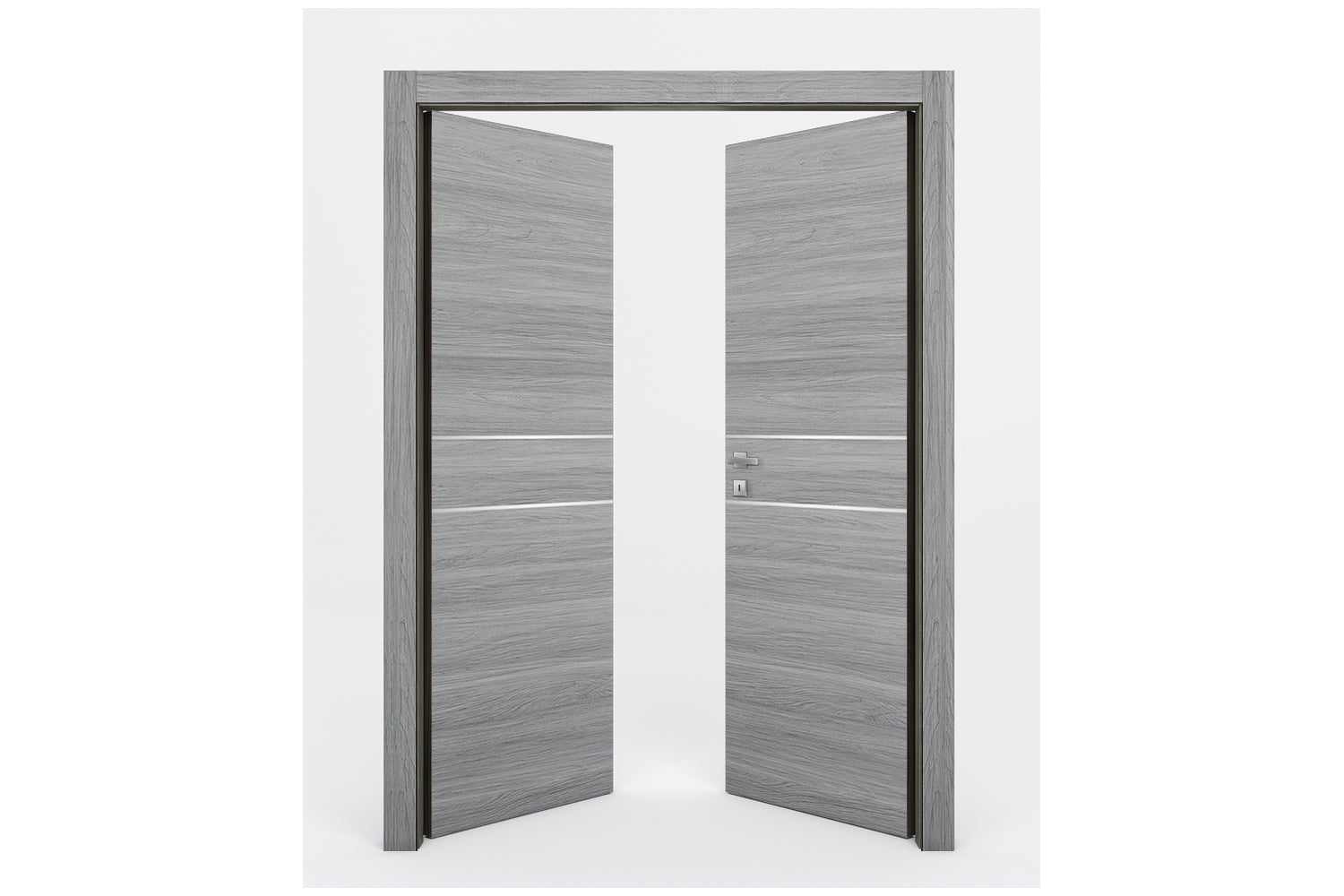 Nova Braga 2HC Olmo Matrix Laminated Modern Interior Door - Double Door
