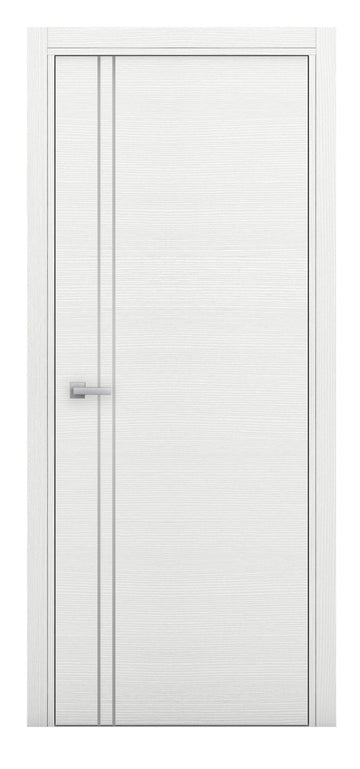 Nova Braga 2V Bianco Matrix Laminated Modern Interior Door