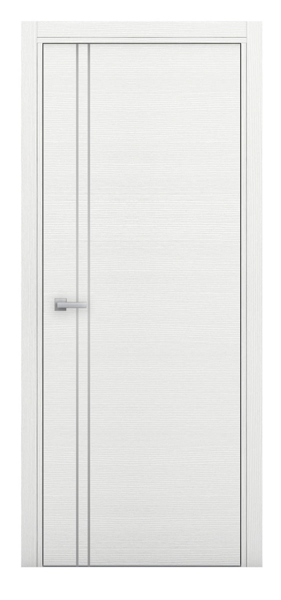 Nova Braga 2V Bianco Matrix Laminated Modern Interior Door