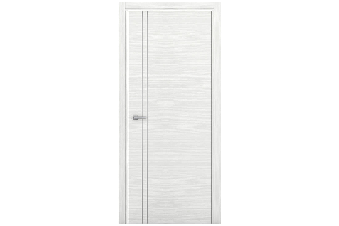 Nova Braga 2V Bianco Matrix Laminated Modern Interior Door - Single Door