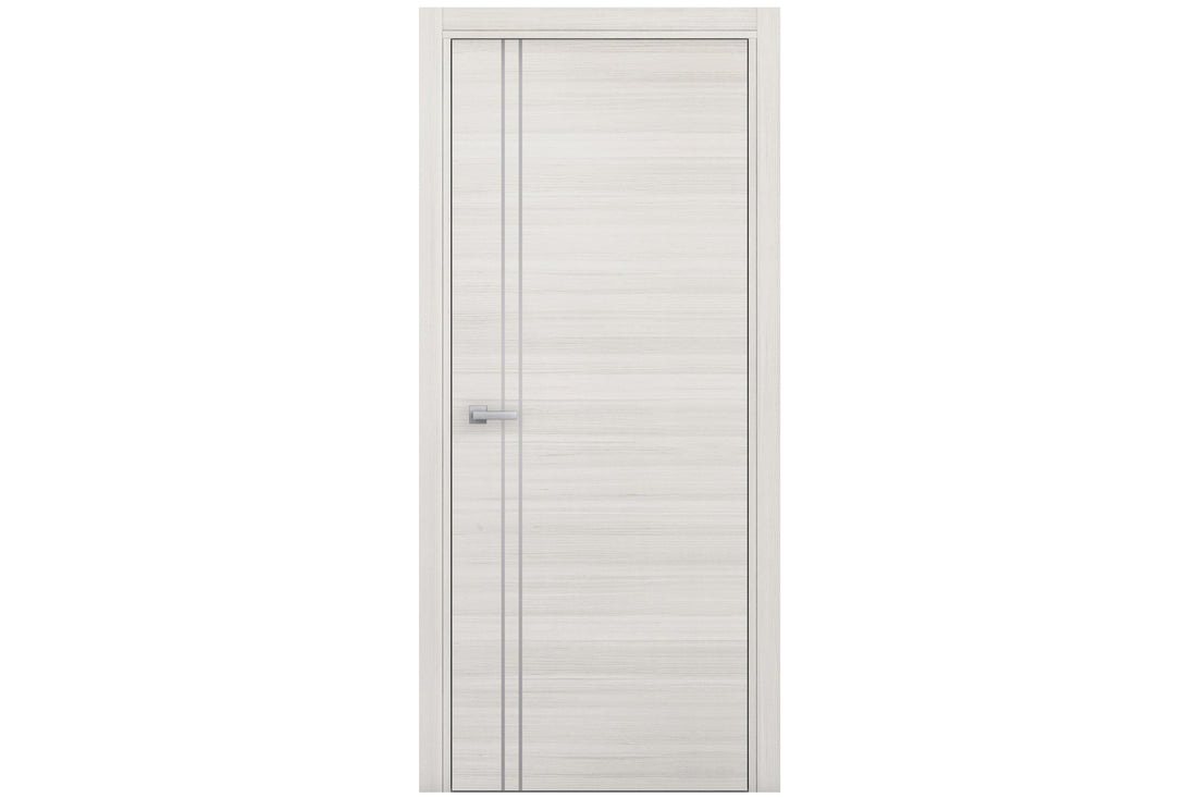 Nova Braga 2V Crema Matrix Laminated Modern Interior Door - Single Door