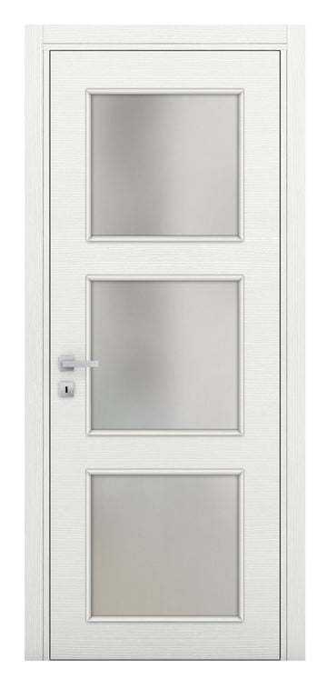 Nova Braga 3 Lite Bianco Matrix Laminated Modern Interior Door