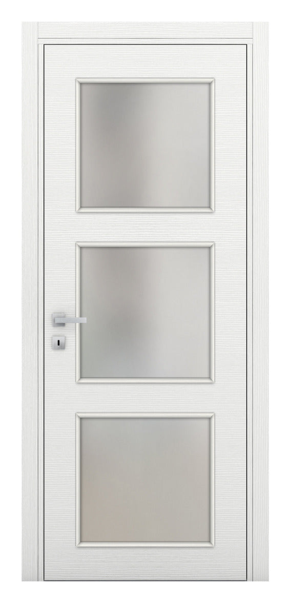 Nova Braga 3 Lite Bianco Matrix Laminated Modern Interior Door