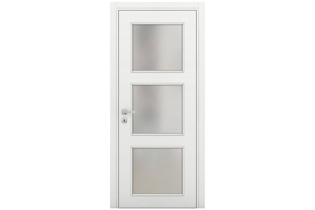 Nova Braga 3 Lite Bianco Matrix Laminated Modern Interior Door - Single Door