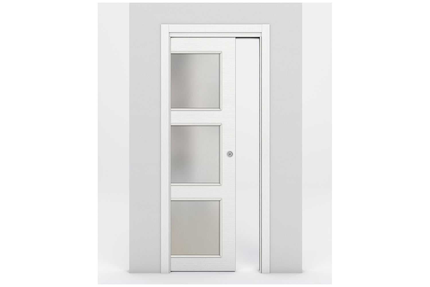 Nova Braga 3 Lite Bianco Matrix Laminated Modern Interior Door - Single Pocket