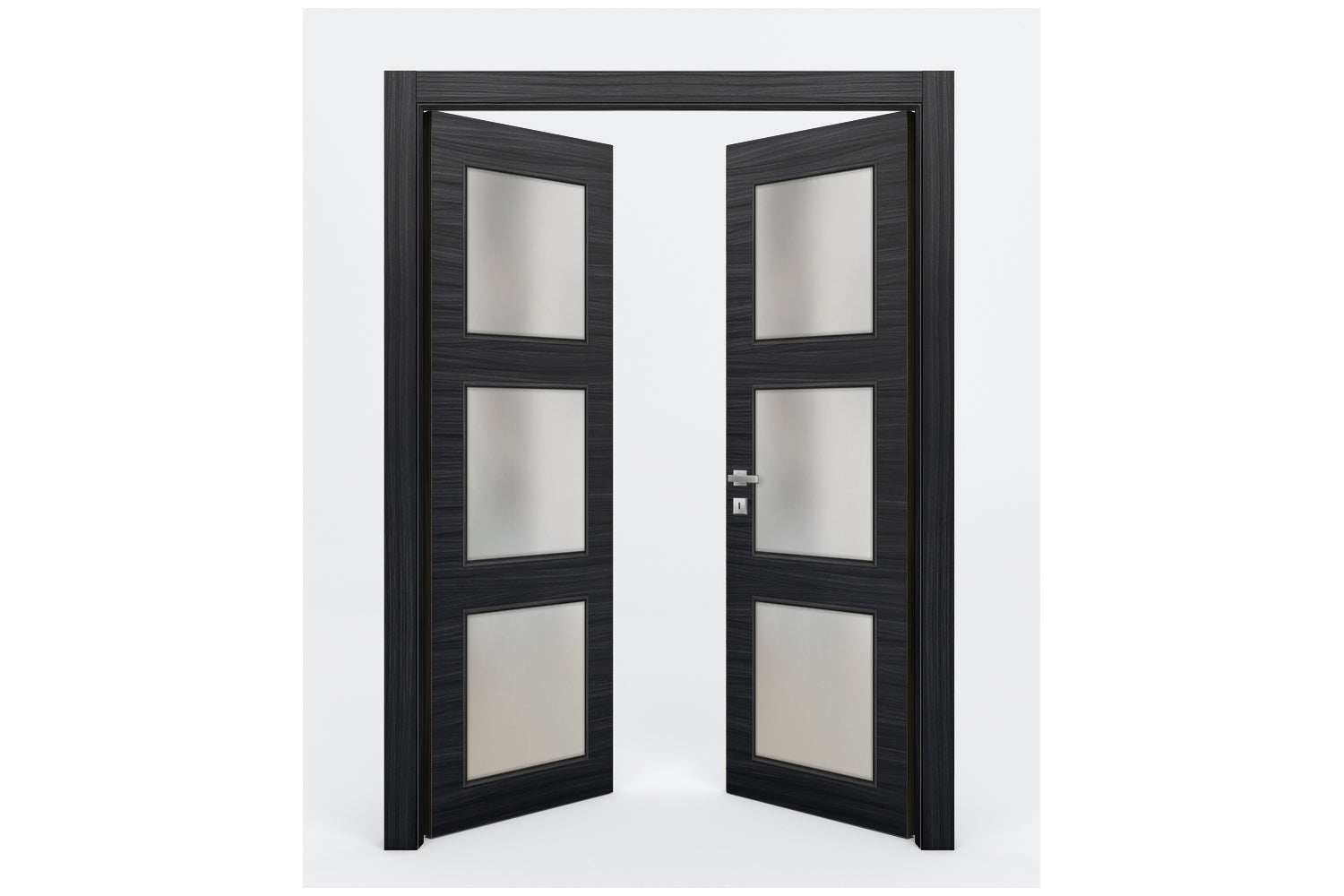 Nova Braga 3 Lite Blu Matrix Laminated Modern Interior Door - Double Door