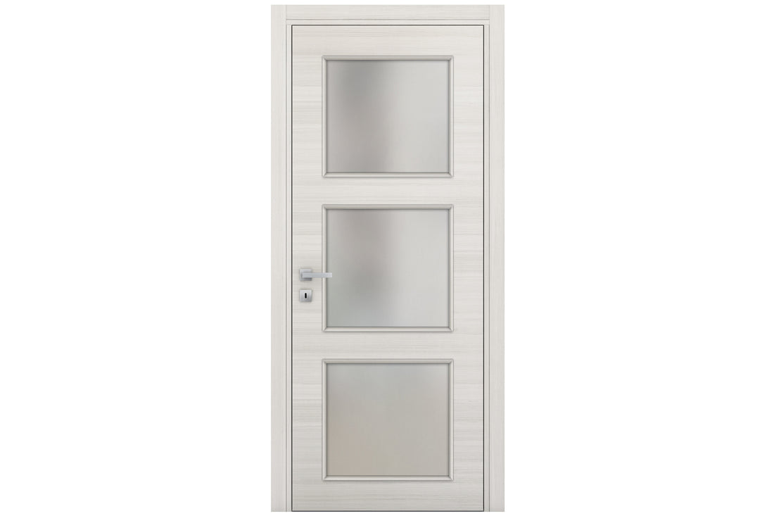 Nova Braga 3 Lite Crema Matrix Laminated Modern Interior Door - Single Door