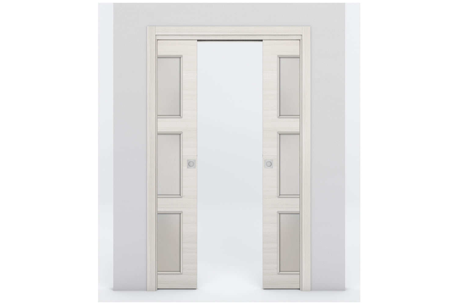 Nova Braga 3 Lite Crema Matrix Laminated Modern Interior Door - Double Pocket