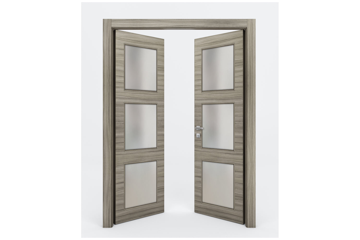 Nova Braga 3 Lite Palissandro Matrix Laminated Modern Interior Door - Double Door
