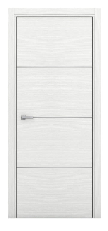 Nova Braga 3H Bianco Matrix Laminated Modern Interior Door