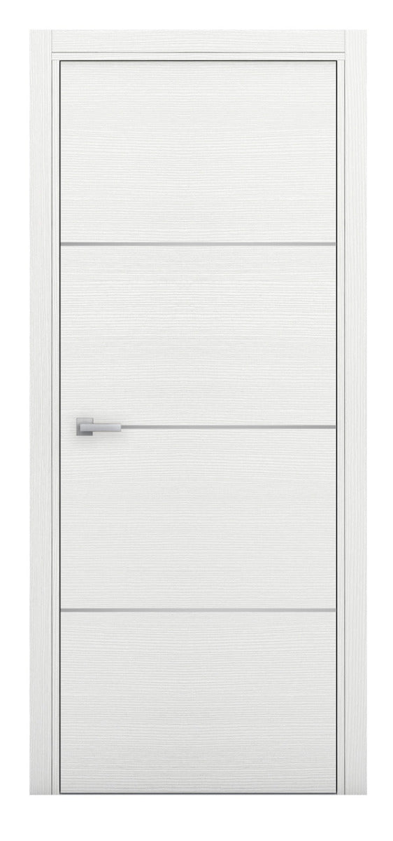 Nova Braga 3H Bianco Matrix Laminated Modern Interior Door