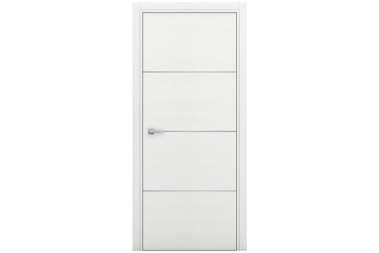 Nova Braga 3H Bianco Matrix Laminated Modern Interior Door - Single Door
